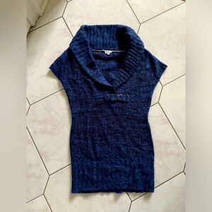 Suzy Shier Dark Blue Cowl Neck Sweater